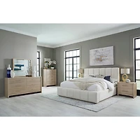 Gardenia Five Drawer Oak Wood Chest in Chai
