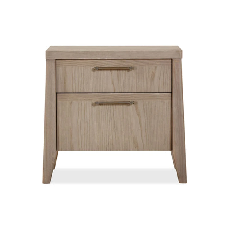 Sumire Two Drawer Ash Wood Nightstand in Ginger