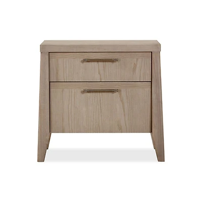 Sumire Two Drawer Ash Wood Nightstand in Ginger