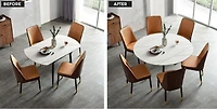 Jess 2.0 Round Extendable Dining Table - White
