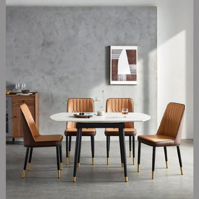 Jess 2.0 Round Extendable Dining Table - White