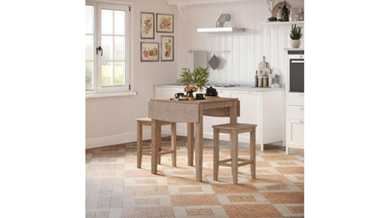 Eastern Tides Drop Leaf Counter Table - Bisque