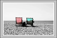 Brighton Beach Set of 6 Alloy Matt - Black Frame Wall Art