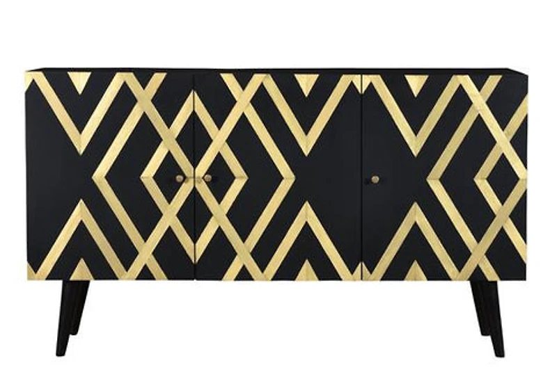 Brass Design 3 Door Cabinet