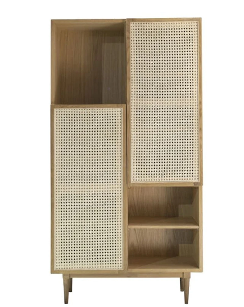 Cane Bookcase - Natural - Greater Vancouver Furniture