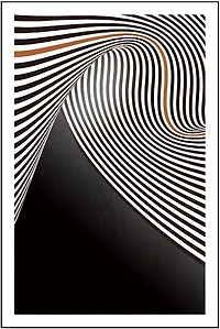 Xander Set of 5 Alloy Matt - Black Frame Wall Art