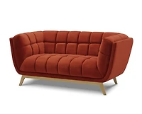 Kitsilano Loveseat - Grey Velvet - Greater Vancouver Furniture