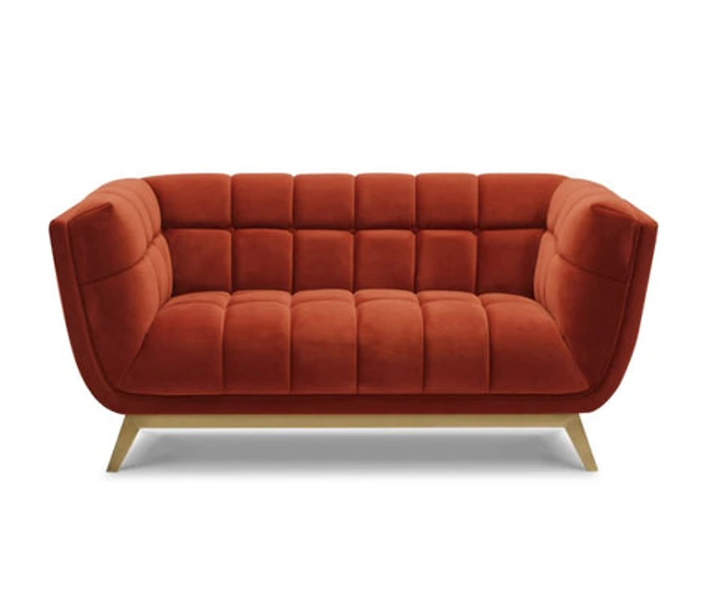 Kitsilano Loveseat - Grey Velvet - Greater Vancouver Furniture