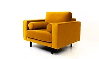 Robbie Velvet Chair - Mustard