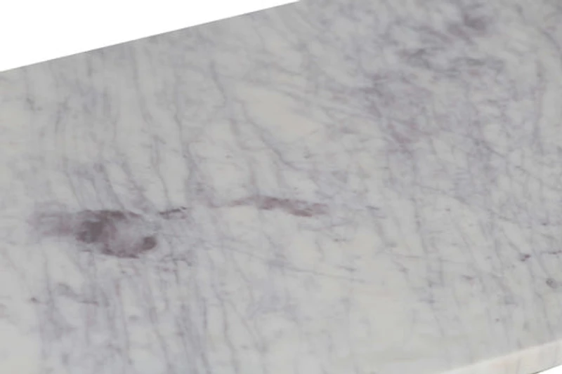 Marble Top Coffee Table with Leather Pocket