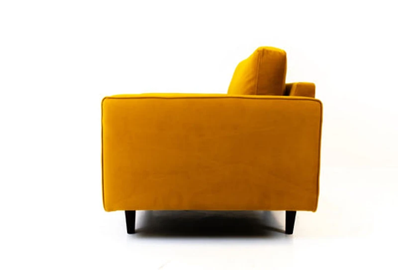 Robbie Velvet Chair - Mustard