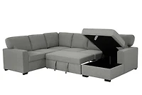 Morandi Sleeper Sectional RHF Chaise Storage - Dark Grey