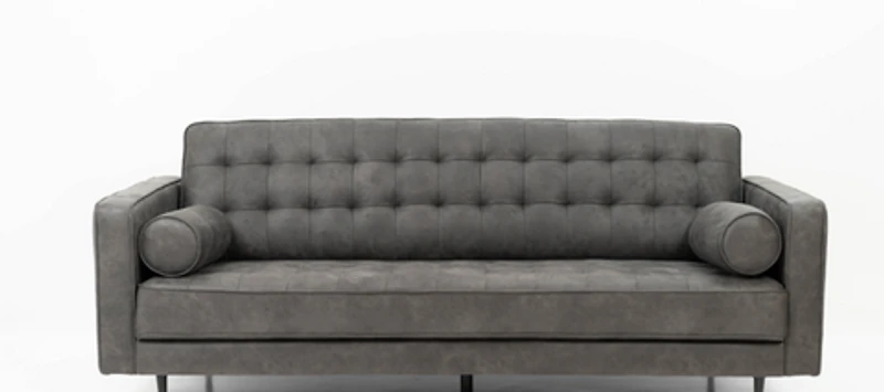 Lucas Mid Century Tufted Fabric Sofa - SF206 Grey