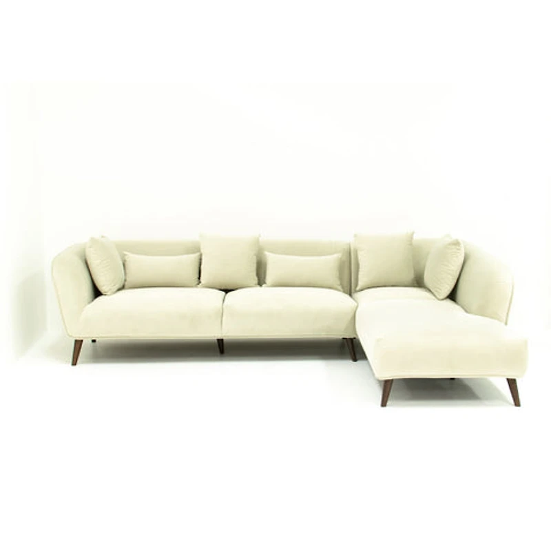 Modular Maja Velvet Sectional - Champagne