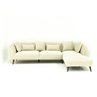Modular Maja Velvet Sectional - Champagne