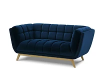Yaletown Mid Century Loveseat - Dark Blue