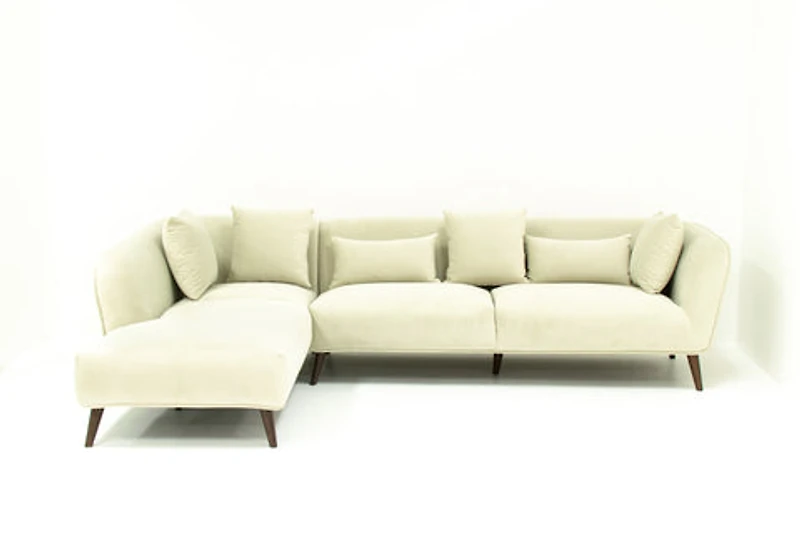 Modular Maja Velvet Sectional - Champagne