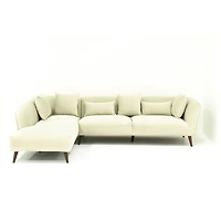 Modular Maja Velvet Sectional - Champagne