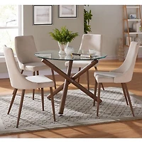 Rocca Round Dining Table in Walnut
