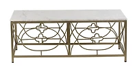 Catherine Coffee Table Gold with Marble top