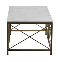 Catherine Coffee Table Gold with Marble top