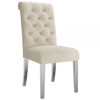 Chloe Side Chair, set of 2 in Beige