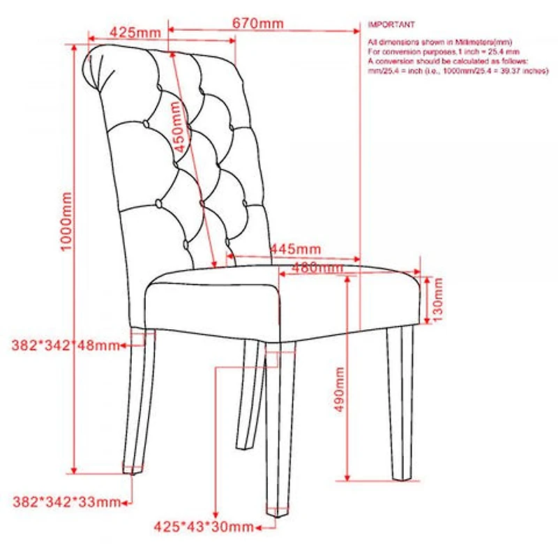 Chloe Side Chair, set of 2 in Beige