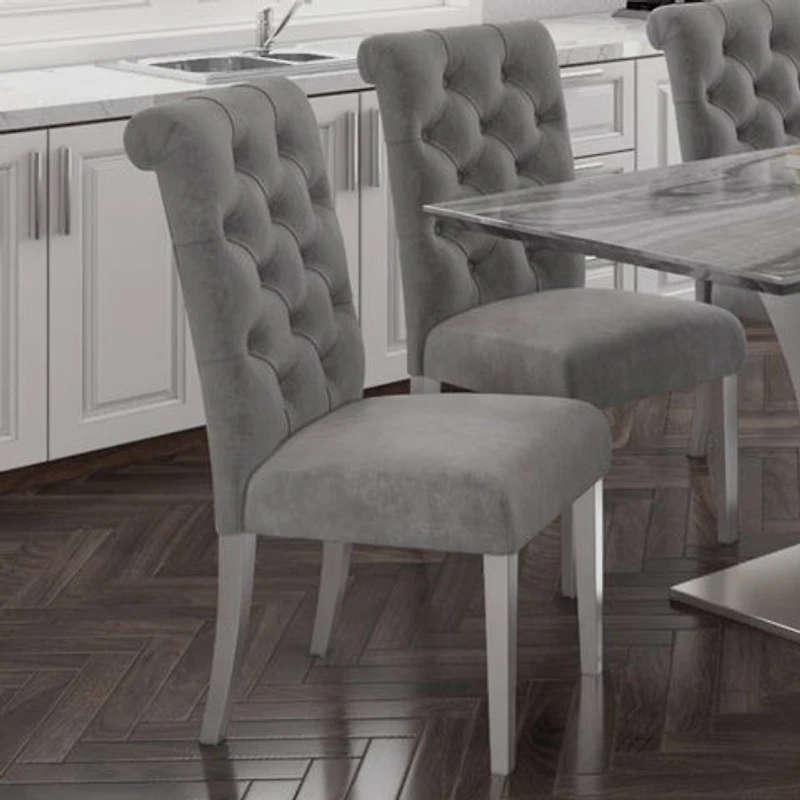 Chloe Side Chair, set of 2 in Grey