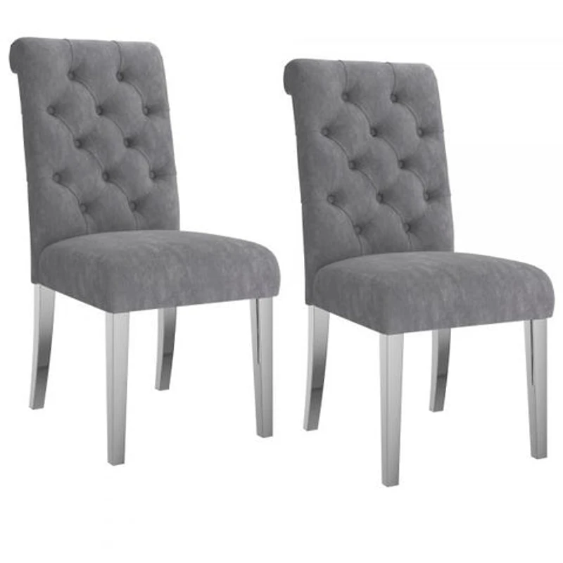 Chloe Side Chair, set of 2 in Grey