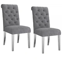 Chloe Side Chair, set of 2 in Grey