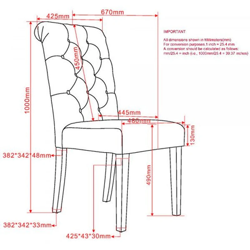 Chloe Side Chair, set of 2 in Grey
