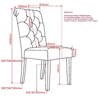 Chloe Side Chair, set of 2 in Grey