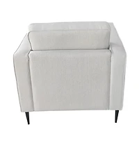 Lucas Mid Century Fabric Chair - Oatmeal Fabric
