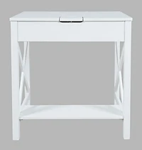 Hobson power small desk white