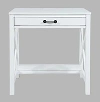 Hobson power small desk white