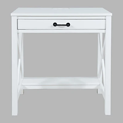 Hobson Power Small Desk - White