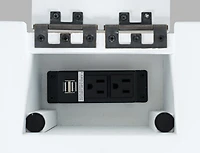 Hobson power small desk white