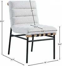 Ryna Boucle' Fabric Dining Chair