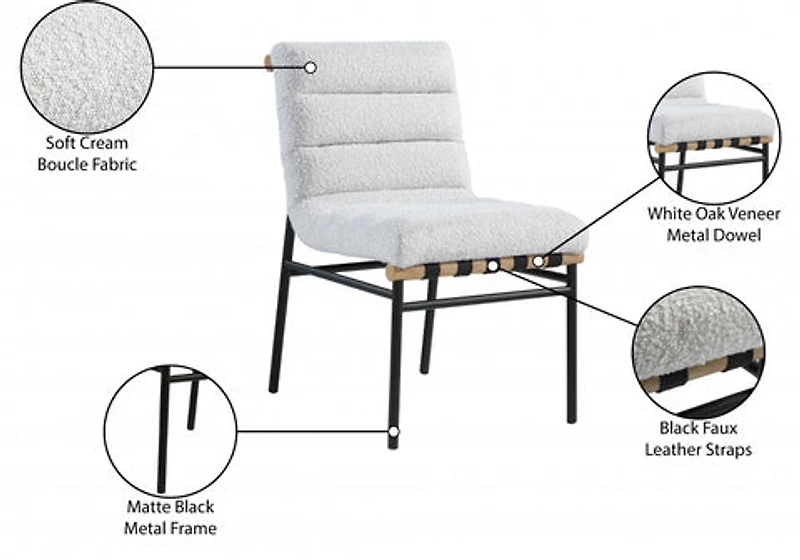 Ryna Boucle' Fabric Dining Chair – Accents@Home