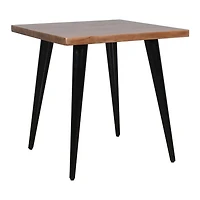 Prelude Solid Acacia Square End Table - Suede