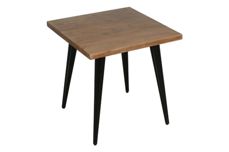 Prelude Solid Acasia Square End Table Suede