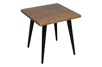 Prelude Solid Acasia Square End Table Suede