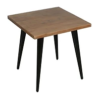 Prelude Solid Acacia Square End Table - Suede