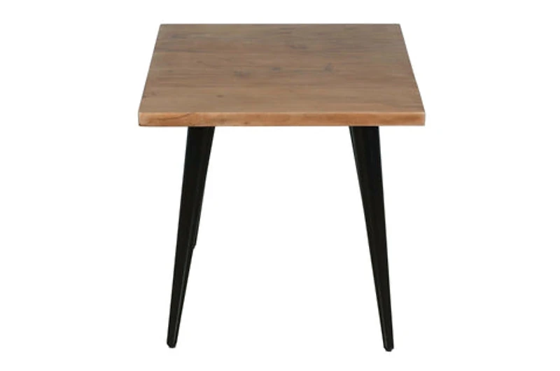 Prelude Solid Acasia Square End Table Suede