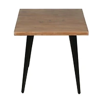 Prelude Solid Acacia Square End Table - Suede