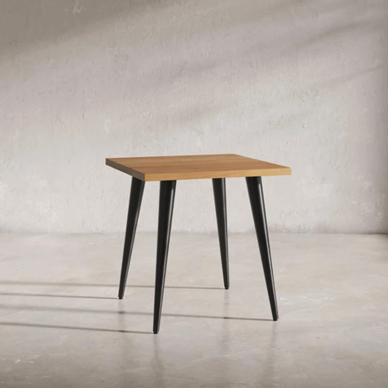 Prelude Solid Acasia Square End Table Suede