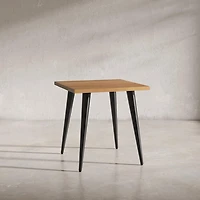 Prelude Solid Acasia Square End Table Suede