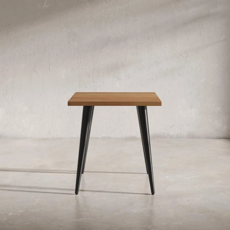 Prelude Solid Acasia Square End Table Suede
