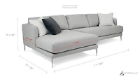 Crescendo Fabric Sectional - Proudly Made Canada