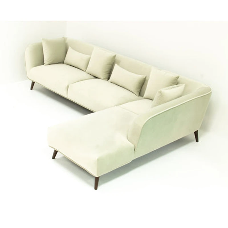 Modular Maja Velvet Sectional - Champagne